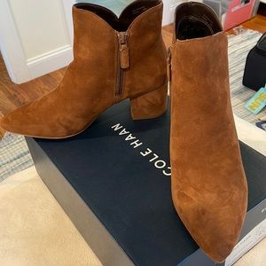 Cole Haan suede booties never been worn